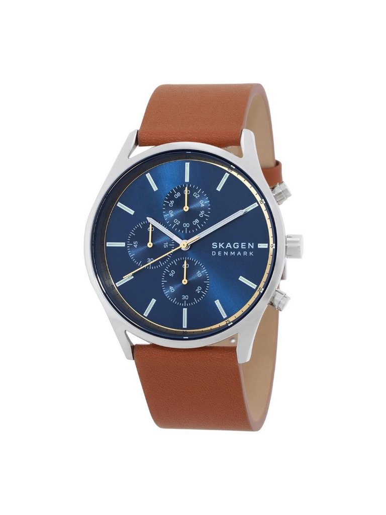 Nwt Skagen Holst Chronograph Quartz Blue Dial Men's Watch